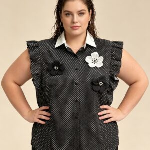blouse-a-pois-grande-taille-